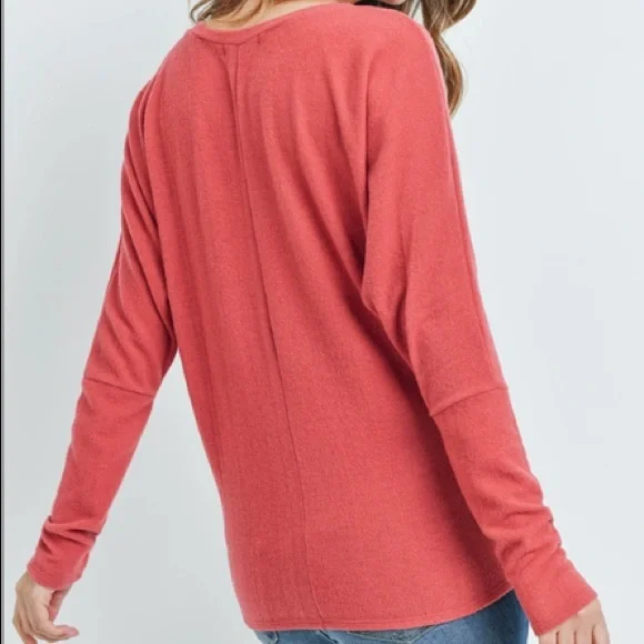 Coral Long Dolman Sleeve Top - Picture 5 of 8